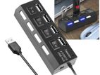 Insten 4-Port Usb 2.0 Hub with Individual on Off Power Switches