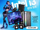 INTEL CORE I3 10TH GEN DDR4 8GB RAM 128GB SSD & 500 HDD FULL SET 19"