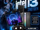 INTEL CORE I3 2ND GEN DDR3 8GB RAM 128GB SSD & 500 HDD FULL SET 19"