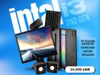 INTEL CORE I3 2TH GEN 8GB DDR3 128GB SSD 500GB HDD USED ASSEMBLE PC