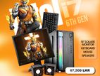 INTEL CORE I7 6TH GEN DDR4 8GB RAM 128GB SSD & 500 HDD FULL SET 19"