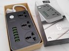 International Power Socket With 3AC + 6USB Charger Adapter Multiplug