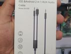 IOS and Android 2 in 1 Aux Audio Cable JH-039