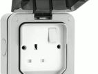IP66 13A Weatherproof outdoor socket enclosure with plug/ receptacle