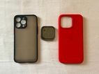 iPhone 14 Promax Back Silicone Cover and Camera Lens Protector