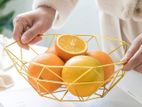 Iron Golden Fruit Basket Elegant Design for Dining Table