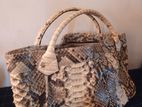 Italy-made snakeskin(python) branded handbag