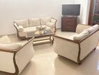Ivory Sofa Set with Coffee Table