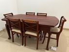 Jackwood Table with 6 Teak chairs