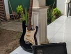 Japan Electric Guitar with Roland Cube Street Amp (Full Set)