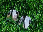 White Steel Earring