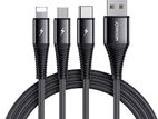 Joyroom 3 in 1 Lightning, Type-C and Micro USB Cable