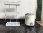 Juice Container with Storage Rack