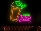 Juice Fruit Neon Light, Healthy Led Coffee Shop Wall Art