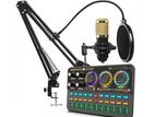 K900 Live Sound Card BM800 Condenser Microphone Full Set