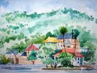 Kandy Lake - Water Color on Paper