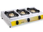 Kawashi 3 Burner Gas Cooker Stainless Steel