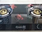 KAWASHI DOUBLE GLASS TOP GAS COOKER - HWGC86
