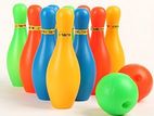 Kids Mini Bowling Set includes 10 Multicolor Pins & 2 Balls