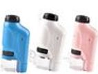 Kids Science Microscope Toy Kit 60-120x Educational Mini Pocket