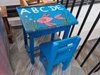 Kids table and chairs blue