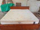 King Size Teak Bed with Mattress
