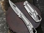 knife Stainless Steel folding pocket outdoor Camping - new