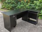 L Shape Black Office Table 66x48Inch