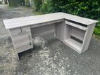 L shape Office Table Ash White 5.5x4ft