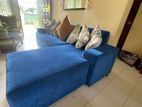 L Shape Sofa Blue Color