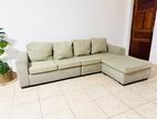 L Shape Sofa Set for Living Room (Grey) Premium Fabric