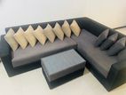 L Shape Sofa with Pillows