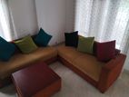 L Sofa Set with Pillows
