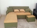 L Sofa Green