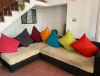 L Sofa with Pillows