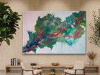 Large Abstract Acrylic Painting Canvas