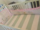 Large Baby Cot With New Mattress – 3 × 4.5 Ft