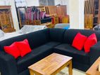 Large Heavy Modern L Shape Sofa with Color Pillows