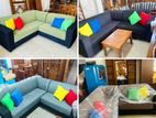 Large Modern L Model Sofa with Color Pillows - LM2001