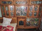 Large Solid Wooden Glass Cupboard