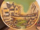 Large Vintage Chalkware Plate