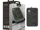 LDNIO 2500W 3 Ways Power Socket and 6 USB Ports UK Pin