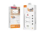 LDNIO 2500W 4 Socket + USB Power With Surge Protection