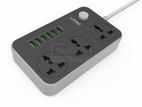 LDNIO 6 USB Ports and 3 Power Socket Extension SC3604