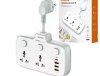LDNIO SC2413 2 AC Universal Outlets PD & QC 3.0 Power Socket