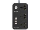 LDNIO SC3412 2500W 3 Ways Power Socket and 4 USB Ports