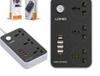 LDNIO SC3412 2500W 3 Ways Power Socket and 4 USB Ports