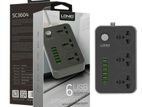 LDNIO SC3604 3.4A Power Socket 3 AC + 6 USB Charger Adapter