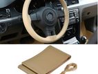 Leather Steering Wheel Cover Beige color