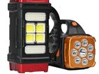 LED Torch Light USB with Solar Charging High Power Powerbank 5 in1